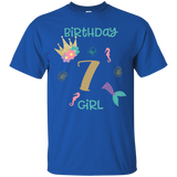 Mermaid 7th Birthday Shirt Birthday Girl T Shirt_Black