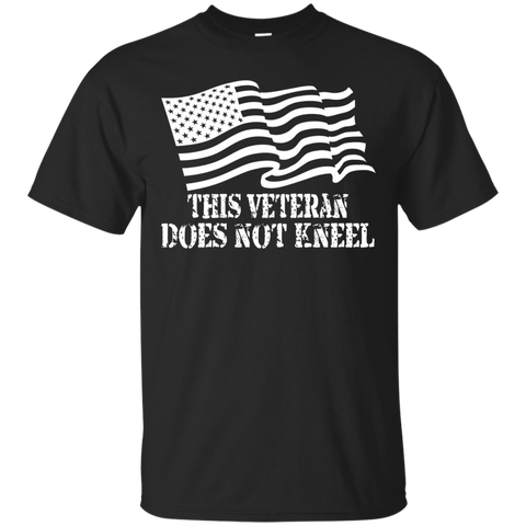 I Don't Kneel During Our Anthem Usa Flag T-shirt For Veteran_black