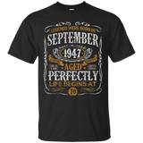 Legends Were Born In September 1947, 70th Birthday Gift Tee