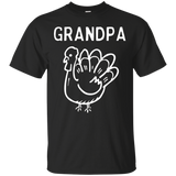 Grandpa Turkey Thanksgiving Family Tshirt For Group Photo_black