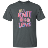 All I Knit Is Love Mother's Day Funny Sewing Pun T-shirt_black