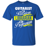 Guitarist By Passion Librarian By Profession T Shirt_black