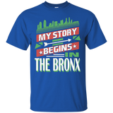 My Story Begins in The Bronx New York T Shirt_Black