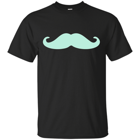 Seafoam Colored Mustache T-Shirt_Black