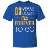 03 Years Down, Forever To Go Couple Anniversary T-shirt_black