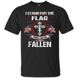 I Stand For The Flag, Kneel For The Fallen T Shirt_black