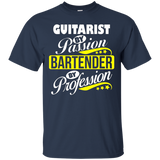 Guitarist By Passion Bartender By Profession T Shirt_black