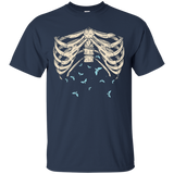 Skeleton Shirt - Halloween Costume Rib Cage Anatomy T-shirt_black=