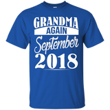 Grandma Again September 2018 T-shirt Lovely Mom Gift_black