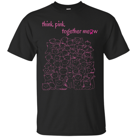 Think Pink Together Breast Cancer Support Tshirt_black=