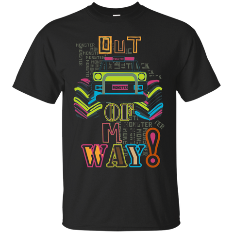 Funny 4wd Monster Truck Out Of My Way T-shirt_black=