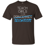 Teach Girls to Be Scientists Girl Empowerment Shirt_Black