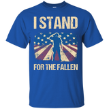 I Stand For The Fallen Shirt I Don't Kneel Military Veteran_black