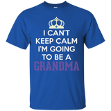 Women's I can't keep Calm I'm going to be a Grandma Xmas TShirt Gift_Black