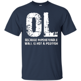 Offensive Lineman Because Impenetrable Wall quote t-shirt_Black