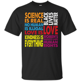 Science Is Real Black Lives Matters Human Rights LGTB TShirt_Black