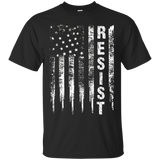 RESIST. Anti Trump American Flag #RESIST T-Shirt_Black