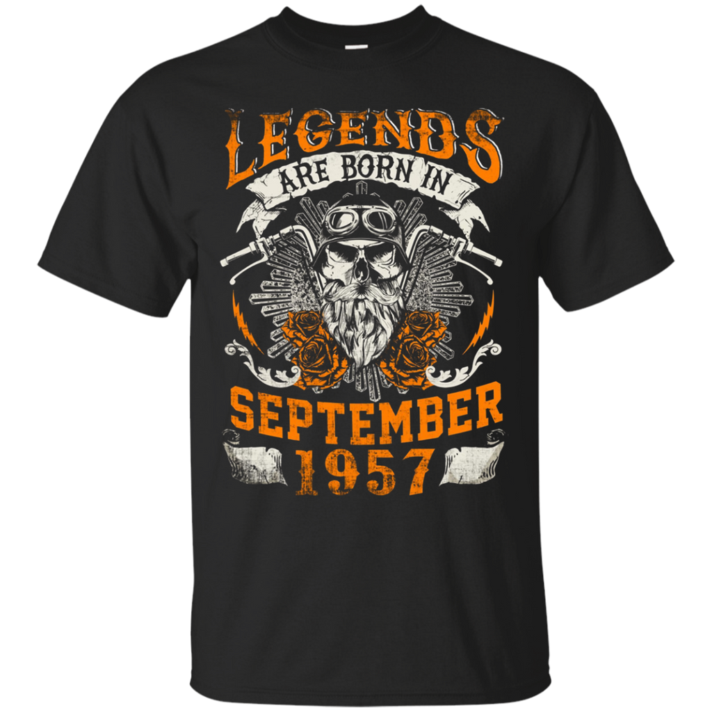 Legends Are Born In September 1957 Tshirt - Birthday Tshirt