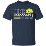 Dink Responsibly Funny Pickleball T-shirt_black=