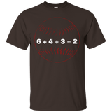 6+4+3=2 Double Play Baseball Player Distressed Tshirt Coach_black=