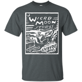 Weird Moon Stories Black Cat Cute Funny Halloween T-Shirt_Black