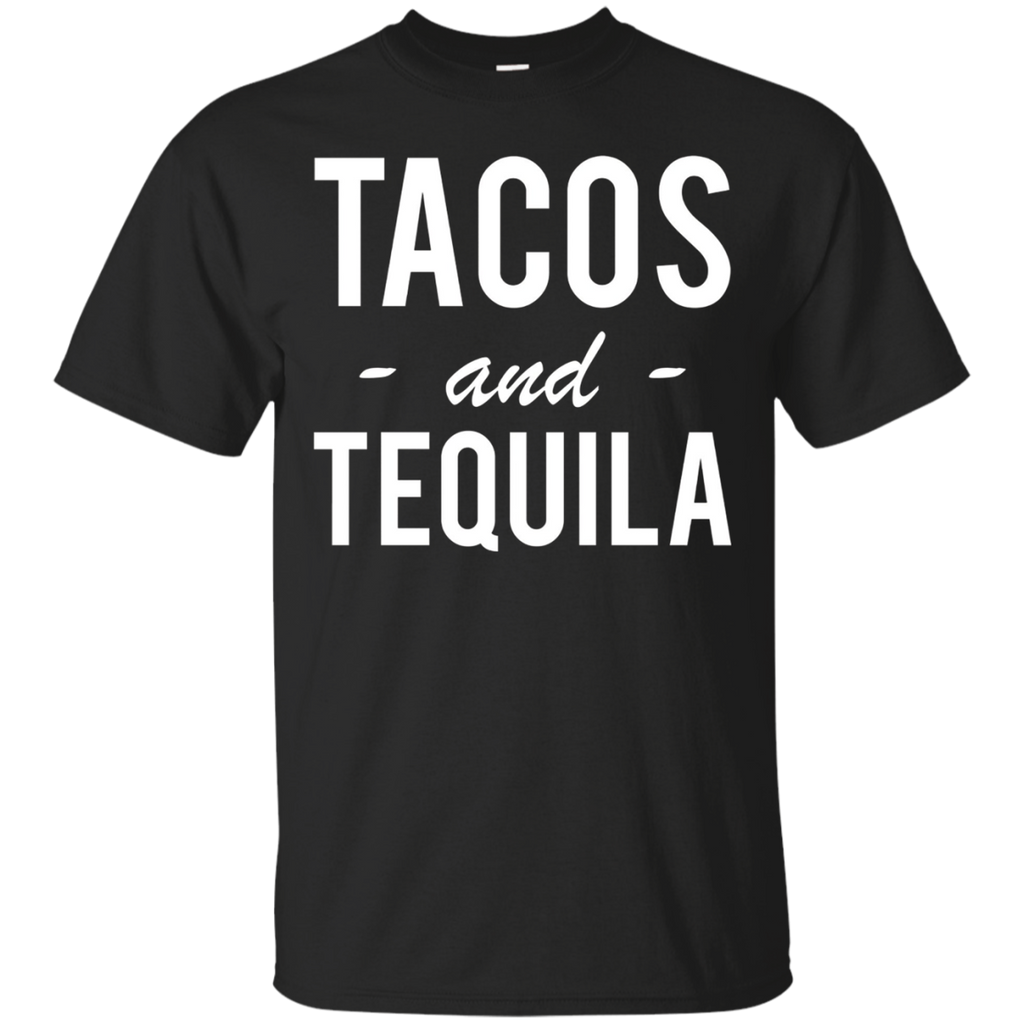 Tacos and Tequila T-shirt, Funny Love tacos Shirt for Women_Black