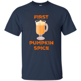 First Pumpkin Spice Seasonal Fall Autumn Shirt_asphalt=