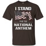 I Stand For The National Anthem American Flag Shirts_black