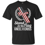 I Stand For The Flag And Kneel For The Cross T Shirt_black=