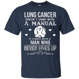 Lung Cancer Comes With A Man Who Never Gives Up T Shirt