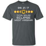 WEST VIRGINIA Solar Eclipse Souvenir Gift T Shirt_Black