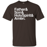Christian Theme Father & Son & Holy & Spirit & Amen T-shirts_black