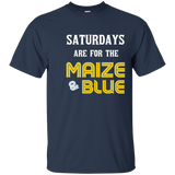 Saturdays Are For The Maize And Blue Michigan Football Shirt_navy=