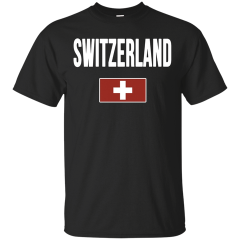 SWITZERLAND T-shirt Swiss Flag Suisse Tee Schweiz_Black