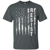 RESIST. Anti Trump American Flag #RESIST T-Shirt_Black