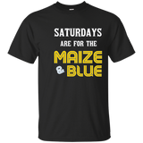 Saturdays Are For The Maize And Blue Michigan Football Shirt_navy=