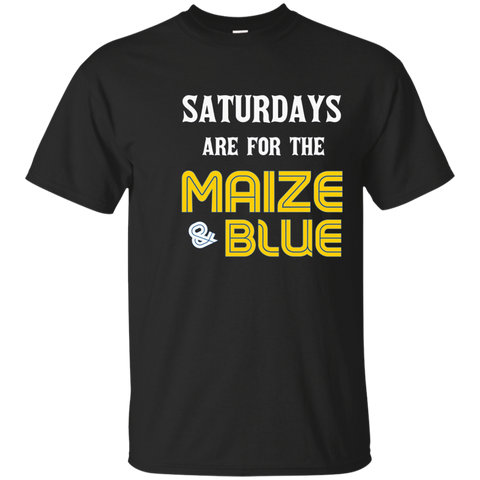 Saturdays Are For The Maize And Blue Michigan Football Shirt_navy=