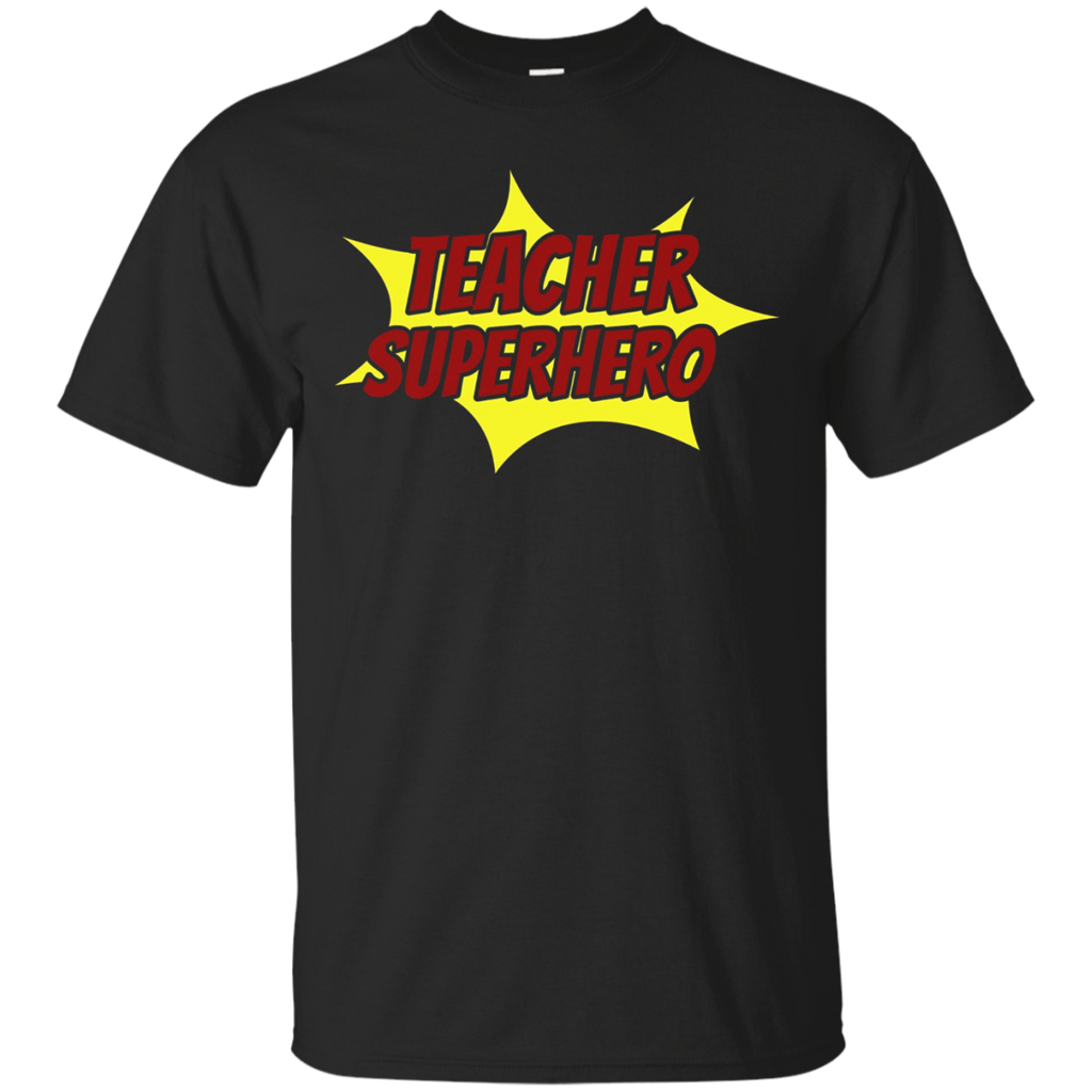 TEACHER Halloween Shirt SUPERHERO T-Shirt Fun Cool Party_Black