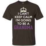 Women's I can't keep Calm I'm going to be a Grandma Xmas TShirt Gift_Black