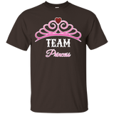 Team Princess Girl Pink Tee T Shirt For Gender Reveal Party_black=