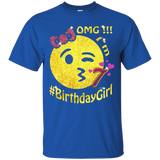 Omg, I'm 7th Year Old Birthday Emoji Tshirt For Girl Party_black=