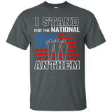 I Stand For The National Anthem America Flag Veteran T-shirt_black