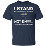 I Stand For The American Flag Shirt Not Kneel For Football_black=