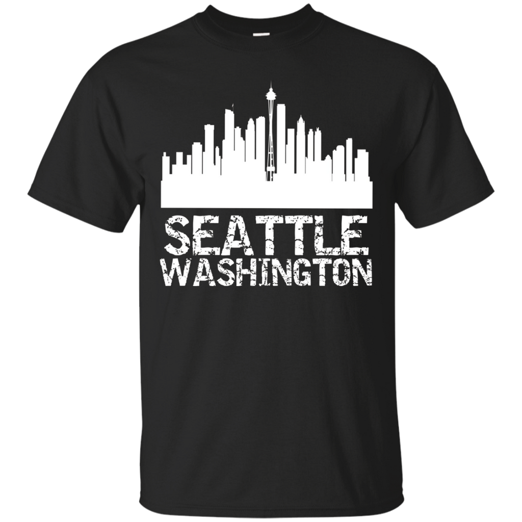 Seattle Washington USA United States America City T-shirt_Black