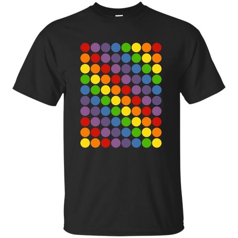 September 15th dot day multicolor rainbow polka dot t shirt_Black