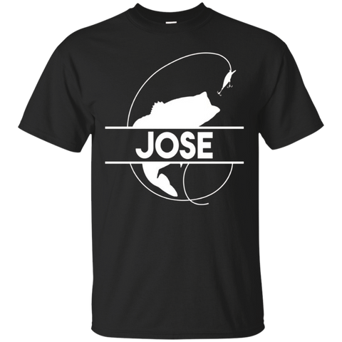 Jose Fishing Name Pocket T-shirt First Name Monogram_black=