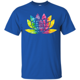 Tie Dye Lotus Flower Yoga Om Namaste Meditation T-Shirt_Black