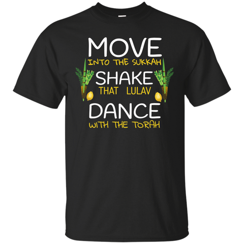 Sukkot Sukkah Four Species Dance With The Torah Jewish Shirt_black=