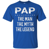 Pap The Man The Myth The Legend Grandpa Gift Men T-Shirt_Black