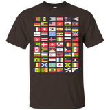 International World Flags T-shirt Rectangles